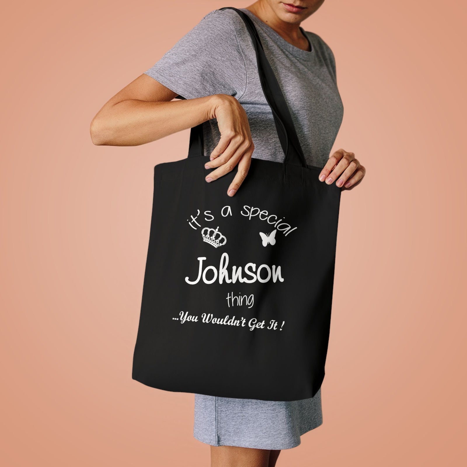 White Minimalist Butterfly Silhouette — Cotton Tote Bag