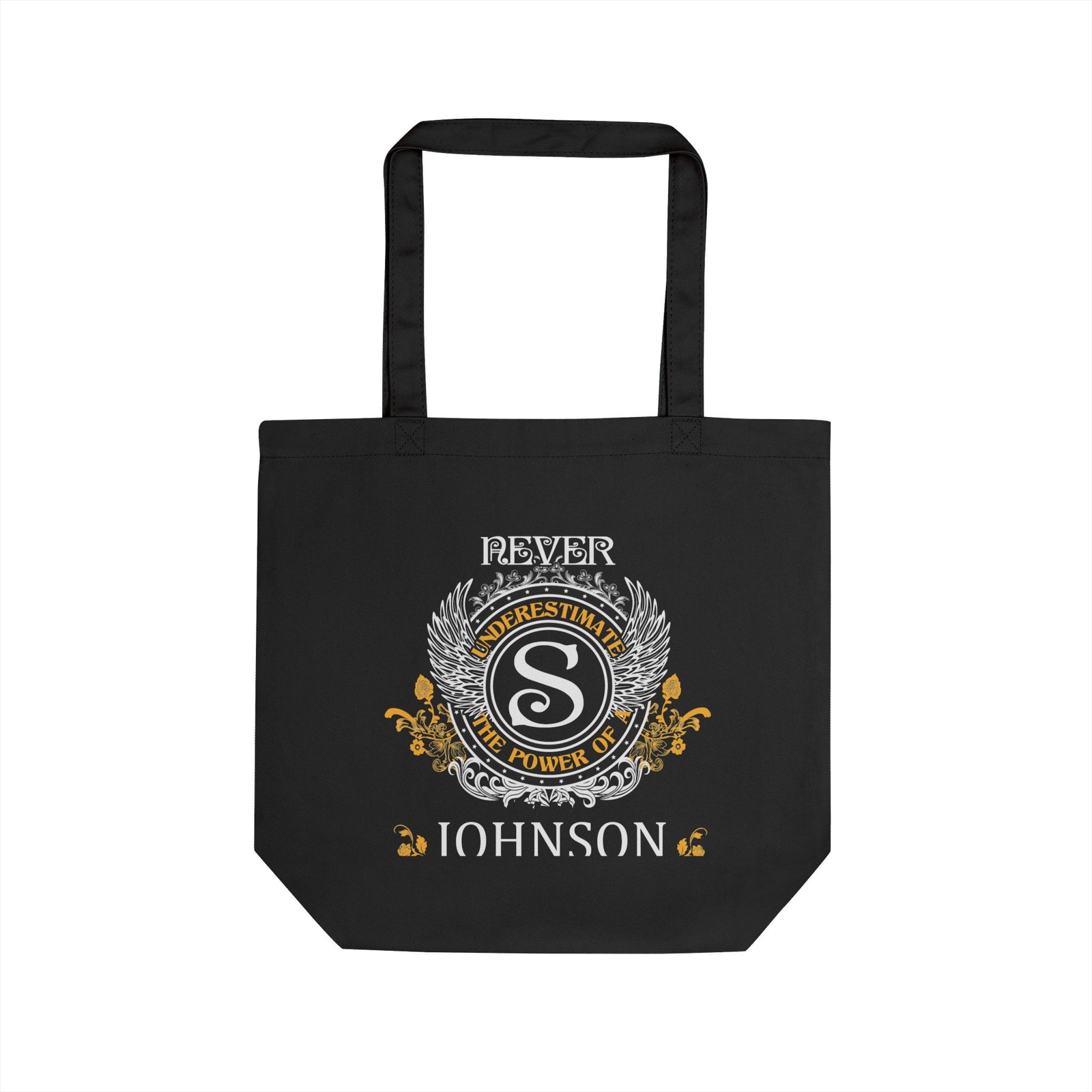 Never Underestimate The Power - Johnson Crest — Eco Tote Bag