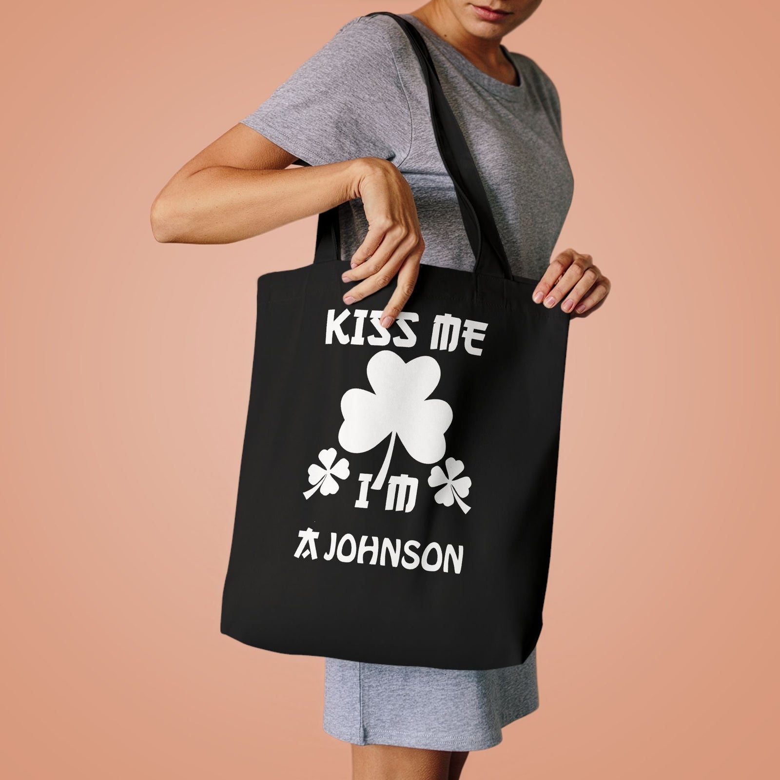 Kiss Me I'm Shamrock Fun — Cotton Tote Bag