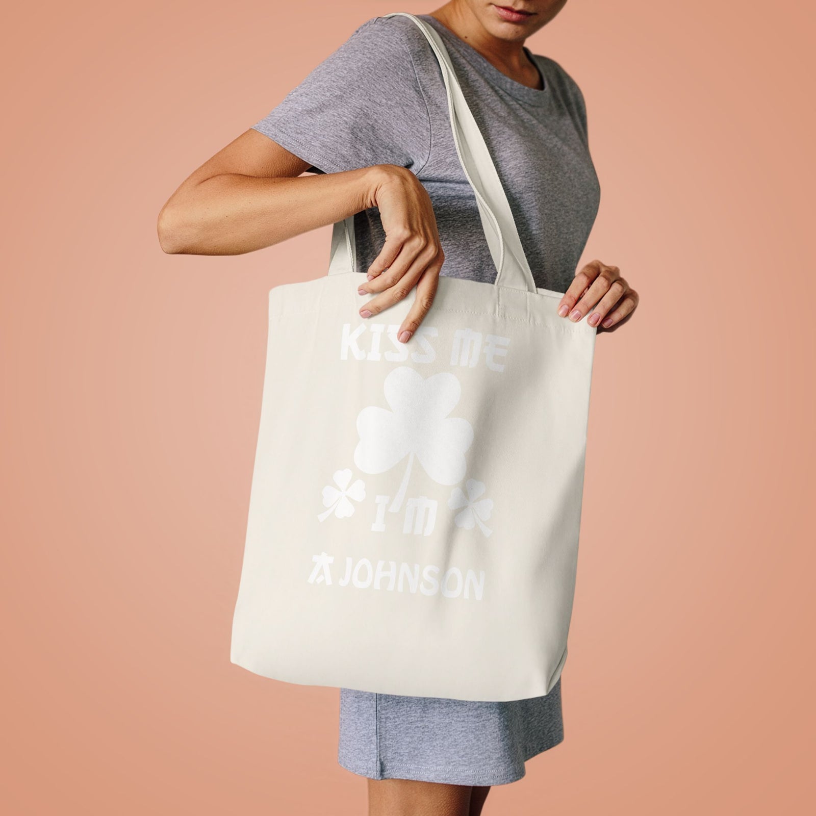 Kiss Me I'm Shamrock Fun — Cotton Tote Bag