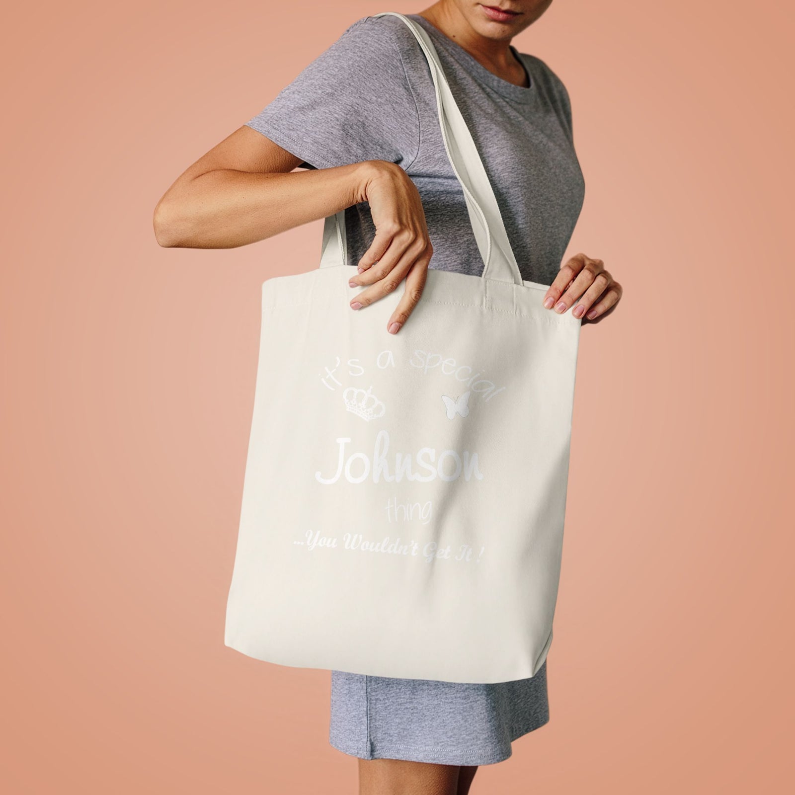 White Minimalist Butterfly Silhouette — Cotton Tote Bag