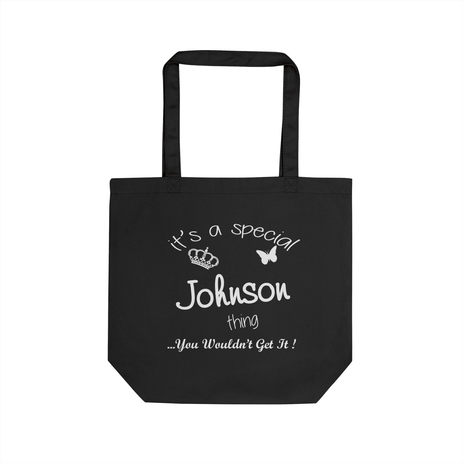 White Minimalist Butterfly Silhouette — Eco Tote Bag
