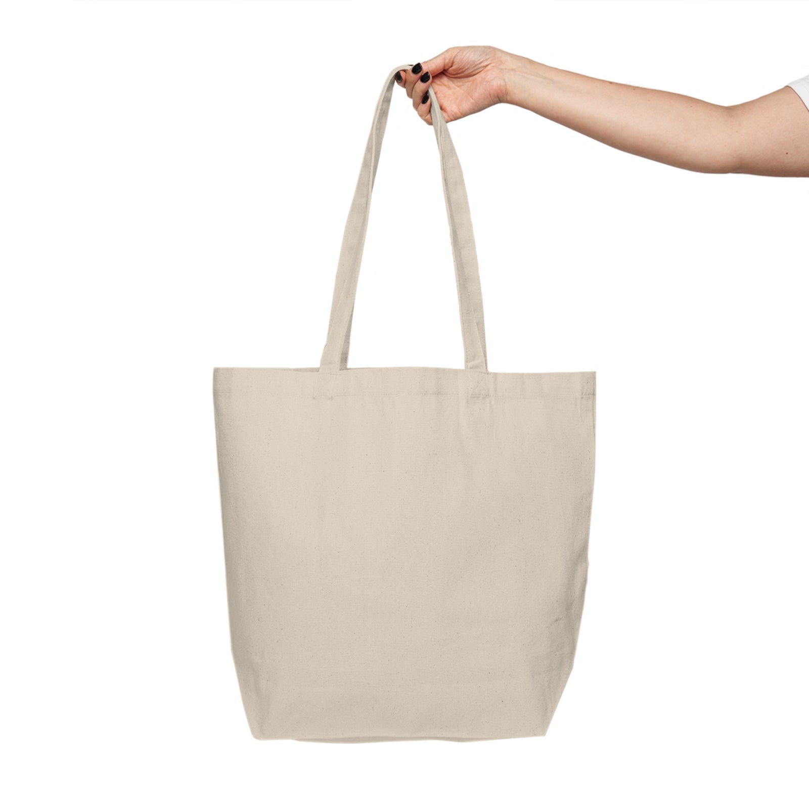 Simple Classic Black Text Design — Canvas Shopping Tote