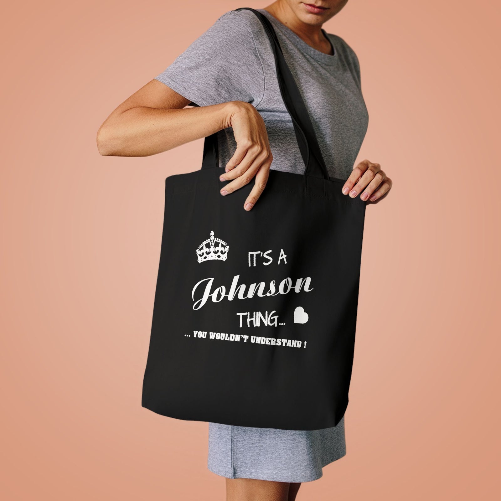Simple Classic Black Text Design — Cotton Tote Bag