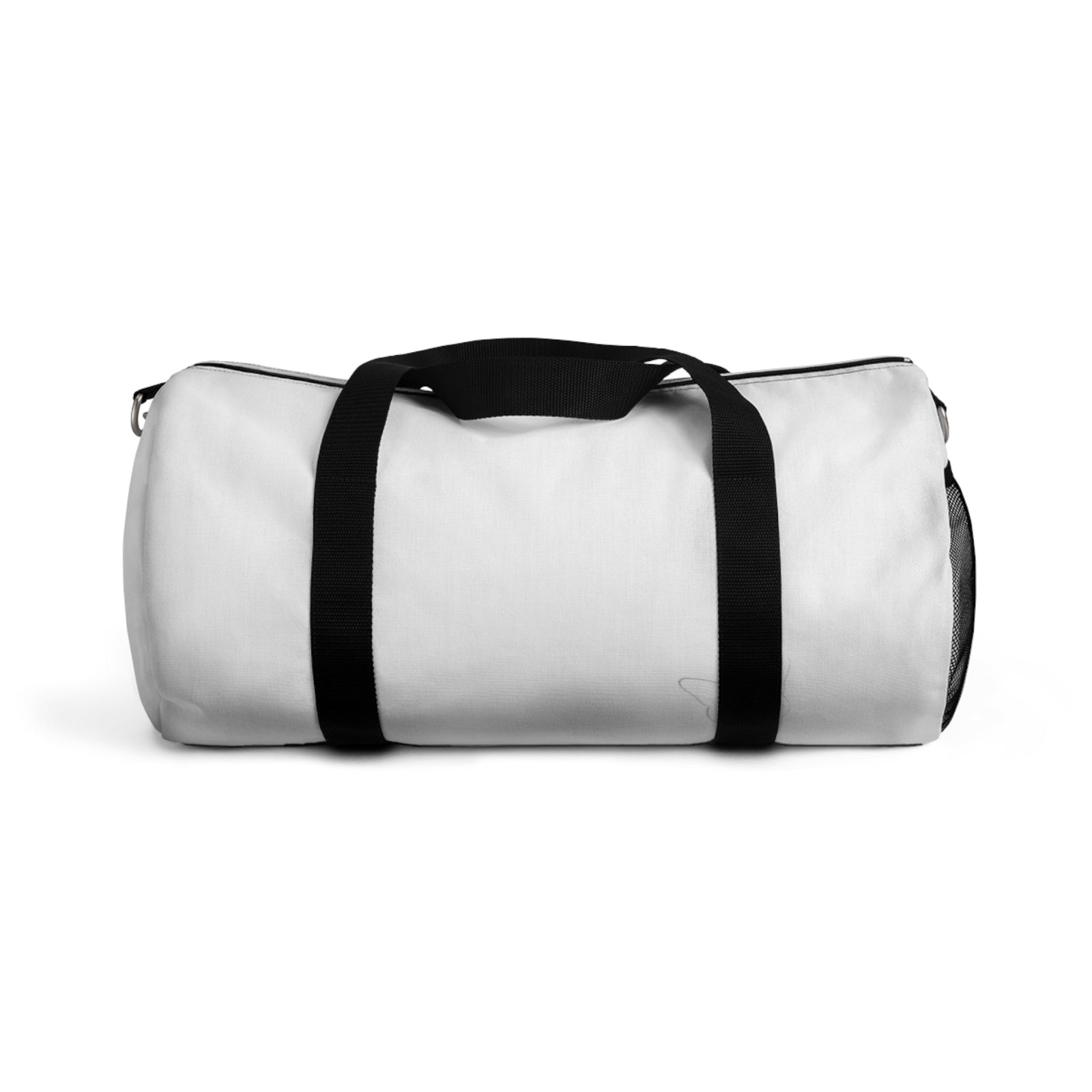 White Minimalist Butterfly Silhouette — Duffel Bag